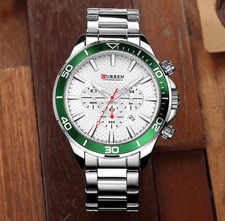 Men's Waterproof Watch With Chronometers, Date Display Excellent Background Unique Design Perfect Gift Stevvex