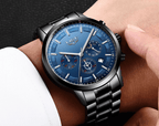 Men's Waterproof  Watch With Chronometers And Date Display Unique Design Perfect Gift Stevvex