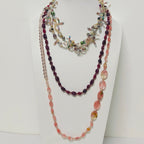 Handmade Premium Crystal Necklace |  Artisan Woven Jewelry with Alloy Accents  | Elegant Sparkling Statement Necklace for Women (MAC344)