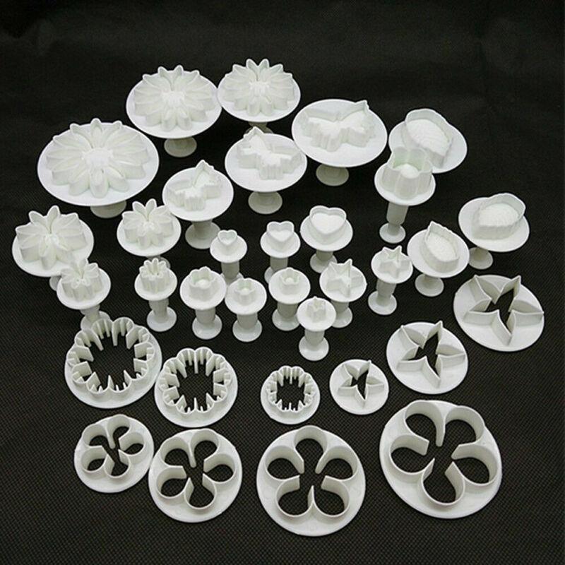 33pcs Fondant Cutter Cake Tools Cookie Mold Biscuit Mould Craft 3D Bakeware Sets New Baking Mold Pastry Fondant Cake Decorating Sugarcraft Cookie Cutter Tools Mold Durable Cake Mould For Cookies Stevvex