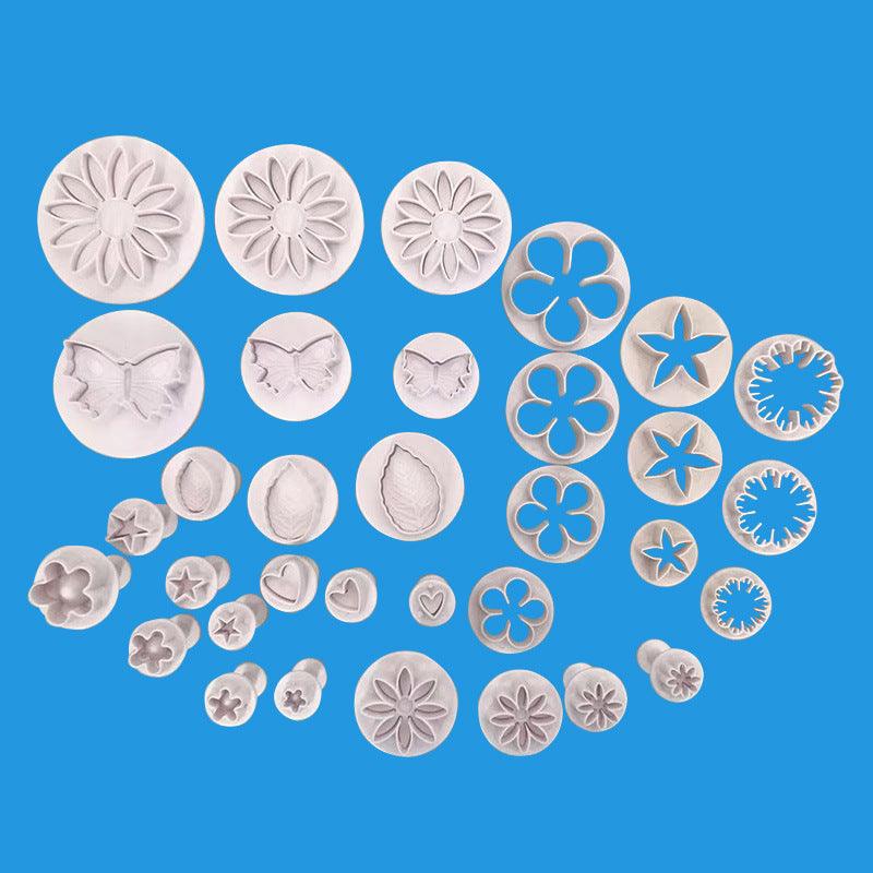 33pcs Fondant Cutter Cake Tools Cookie Mold Biscuit Mould Craft 3D Bakeware Sets New Baking Mold Pastry Fondant Cake Decorating Sugarcraft Cookie Cutter Tools Mold Durable Cake Mould For Cookies Stevvex