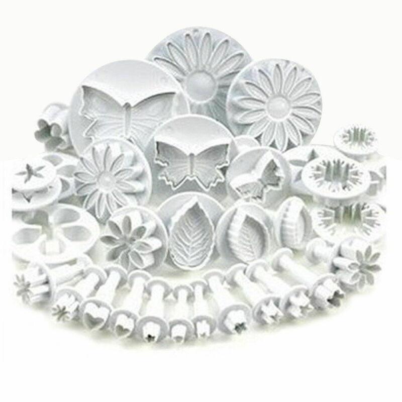 33pcs Fondant Cutter Cake Tools Cookie Mold Biscuit Mould Craft 3D Bakeware Sets New Baking Mold Pastry Fondant Cake Decorating Sugarcraft Cookie Cutter Tools Mold Durable Cake Mould For Cookies Stevvex