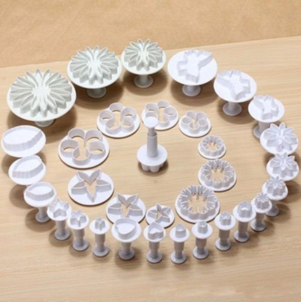 33pcs Fondant Cutter Cake Tools Cookie Mold Biscuit Mould Craft 3D Bakeware Sets New Baking Mold Pastry Fondant Cake Decorating Sugarcraft Cookie Cutter Tools Mold Durable Cake Mould For Cookies Stevvex