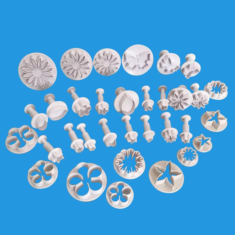 33pcs Fondant Cutter Cake Tools Cookie Mold Biscuit Mould Craft 3D Bakeware Sets New Baking Mold Pastry Fondant Cake Decorating Sugarcraft Cookie Cutter Tools Mold Durable Cake Mould For Cookies Stevvex