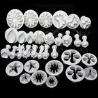 33pcs Fondant Cutter Cake Tools Cookie Mold Biscuit Mould Craft 3D Bakeware Sets New Baking Mold Pastry Fondant Cake Decorating Sugarcraft Cookie Cutter Tools Mold Durable Cake Mould For Cookies Stevvex