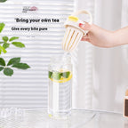 Glass Simple And Portable With Straw Cup Pi-Mart