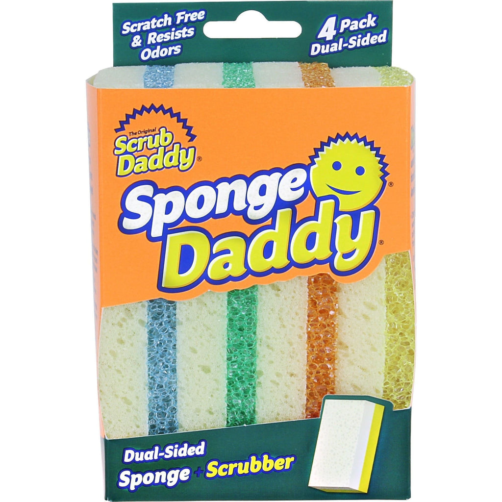 Scrub Daddy Sponge Daddy Dual-Sided Non- Scratch Sponge, 4 Count EasyOptionXY LLC