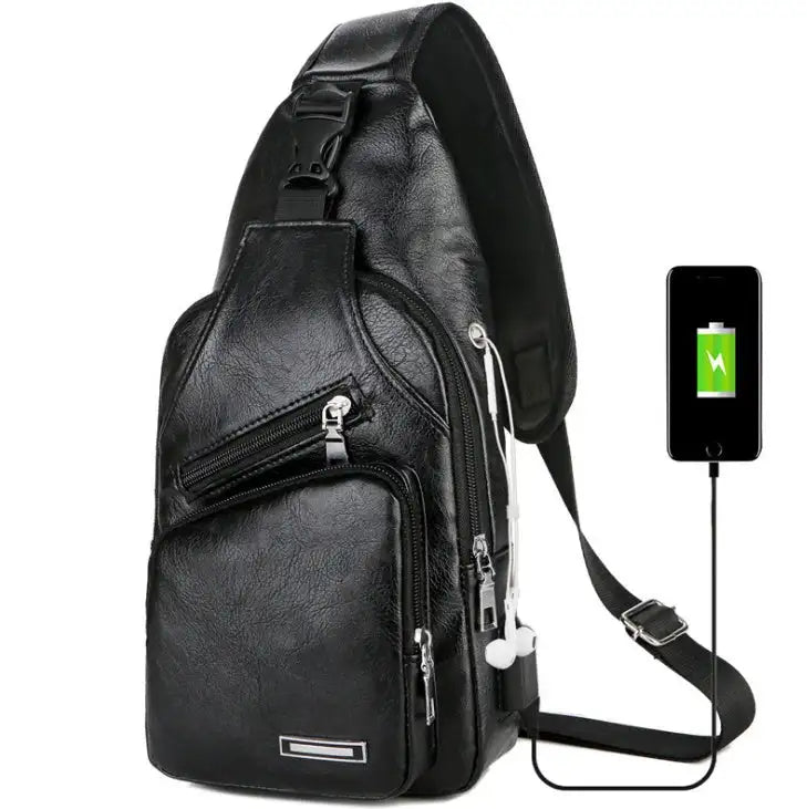 USB Portable Charging Chest Bag Messenger Bag - SJB-DIAMOND ELITES