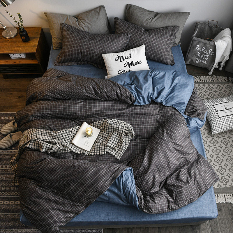 Bed sheets set quilt duvet cover bedding 4 sets Pi-Mart