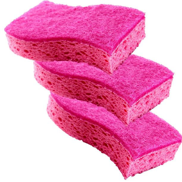 Scotch-Brite Sponge for Delicate Surfaces, Gentle Safe Clean, 3 Scrubbers EasyOptionXY LLC