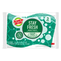 Scotch-Brite Stay Fresh Sponges, Heavy Duty, Antibacterial, 3 Scrubbers EasyOptionXY LLC