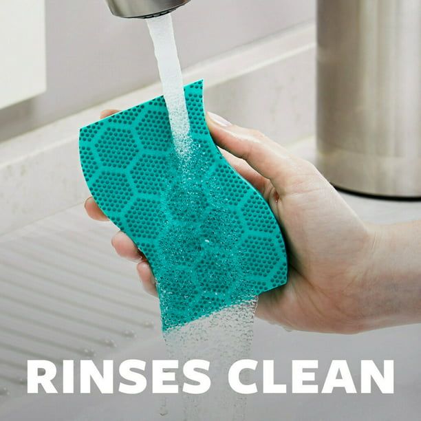Scotch-Brite Stay Fresh Sponges, Heavy Duty, Antibacterial, 3 Scrubbers EasyOptionXY LLC