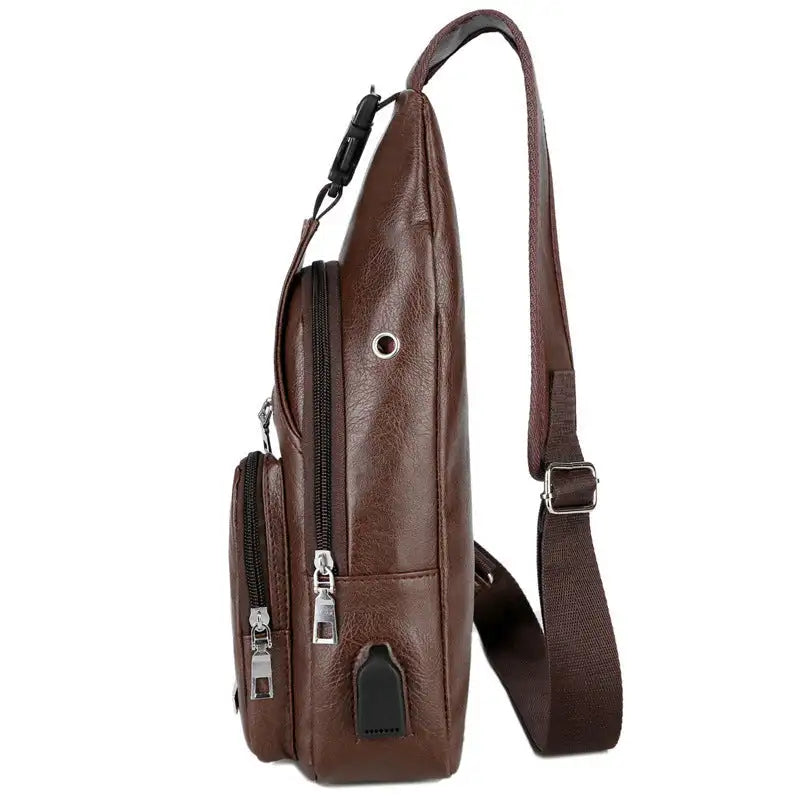 USB Portable Charging Chest Bag Messenger Bag - SJB-DIAMOND ELITES