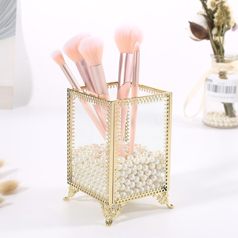 Makeup brush storage bucket