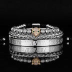 Leopard Head Set Mesh Pineapple Pearl Roman Bracelet Pi-Mart