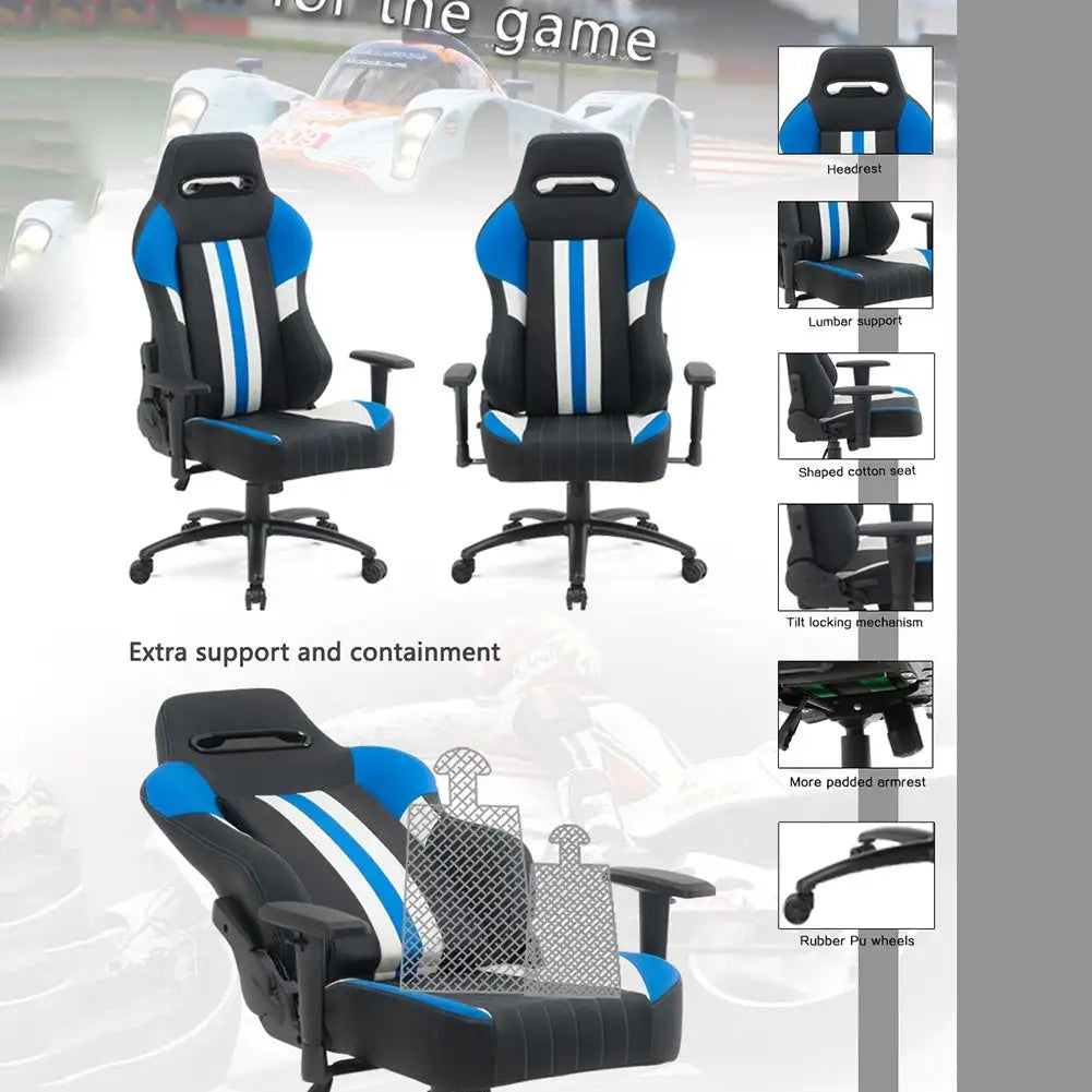 High Back Gaming Chair Racing Office Chair with PU Leather - SJB-DIAMOND ELITES