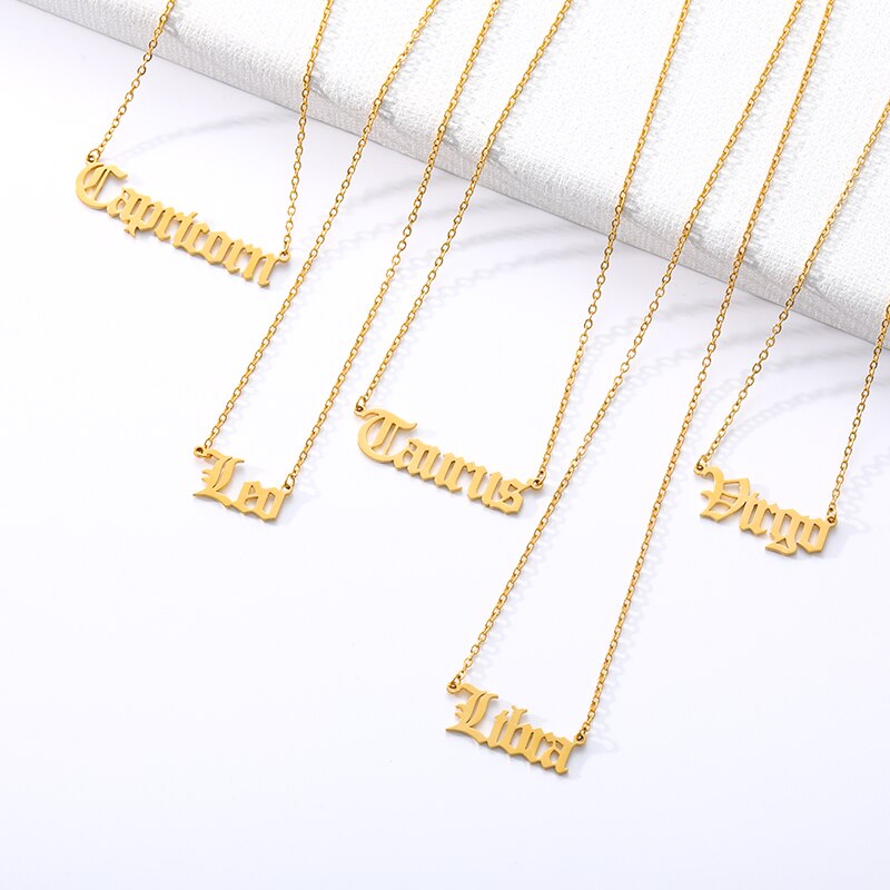 Zodiac Necklace Alphabet - SJB-DIAMOND ELITES