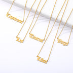 Zodiac Necklace Alphabet - SJB-DIAMOND ELITES