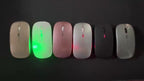 Wireless Rechargeable LED Backlit Gaming Mouse with 2.4G/5.2G Dual Mode, Ultra-Thin, Silent, Universal Compatibility for Laptops, Desktops, and Tablets Lootquake LLC