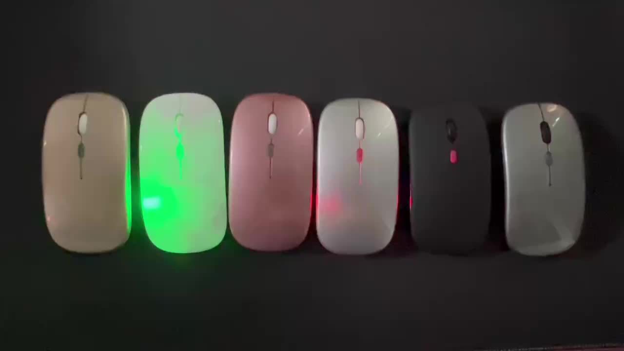 Wireless Rechargeable LED Backlit Gaming Mouse with 2.4G/5.2G Dual Mode, Ultra-Thin, Silent, Universal Compatibility for Laptops, Desktops, and Tablets Lootquake LLC