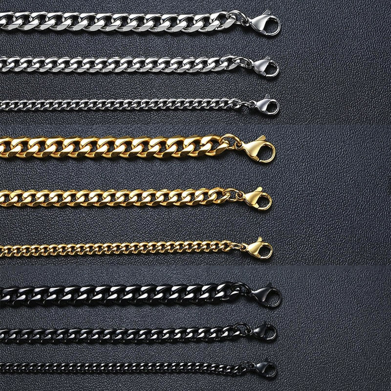 Vnox Men's Chunky Curb Chain Bracelet Pi-Mart