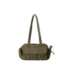 Small shoulder bag for women, pleated nylon underarm bag, baguette bag, fashionable large capacity shoulder bag for women hobo