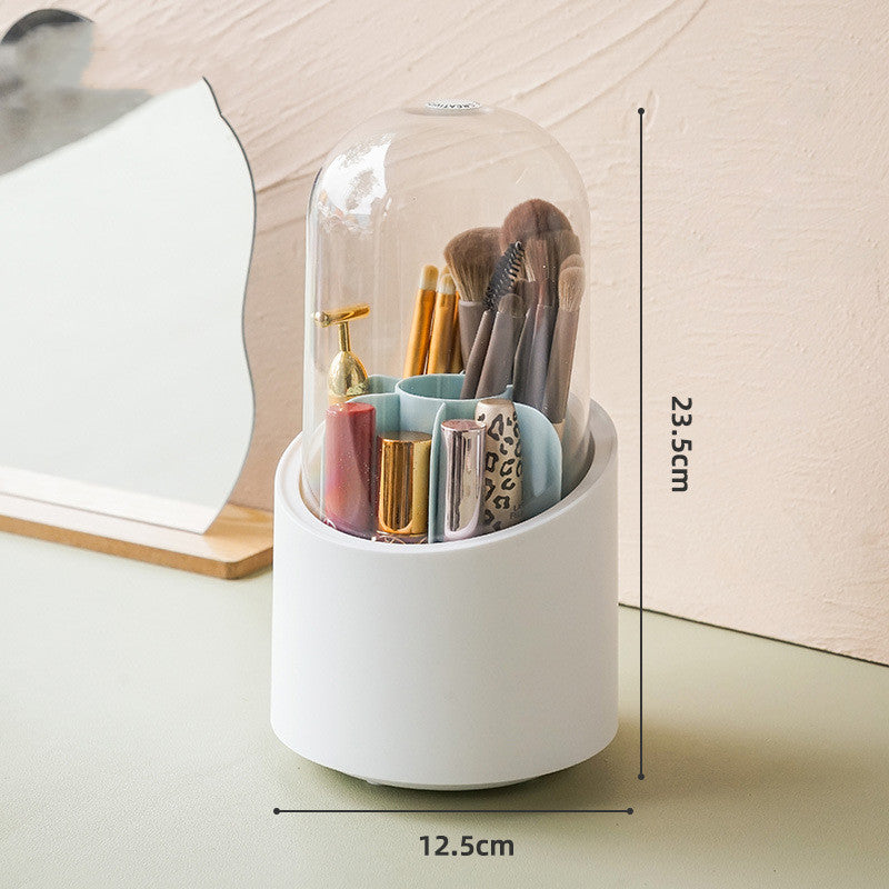 Dust Proof Household Acrylic Lipstick Cosmetic Storage Box Rotating Brush Barrel Pi-Mart