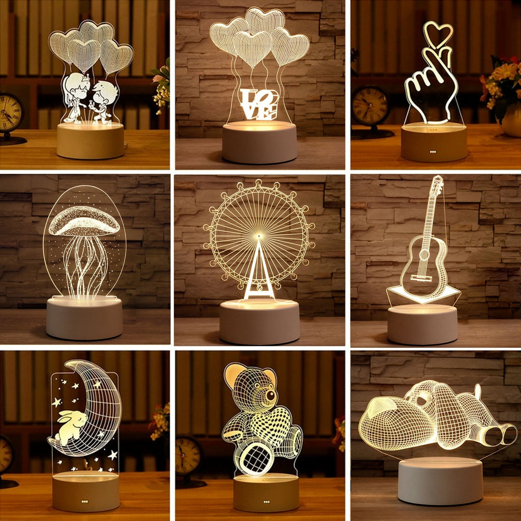 3D Table Night Lamp - SJB-DIAMOND ELITES