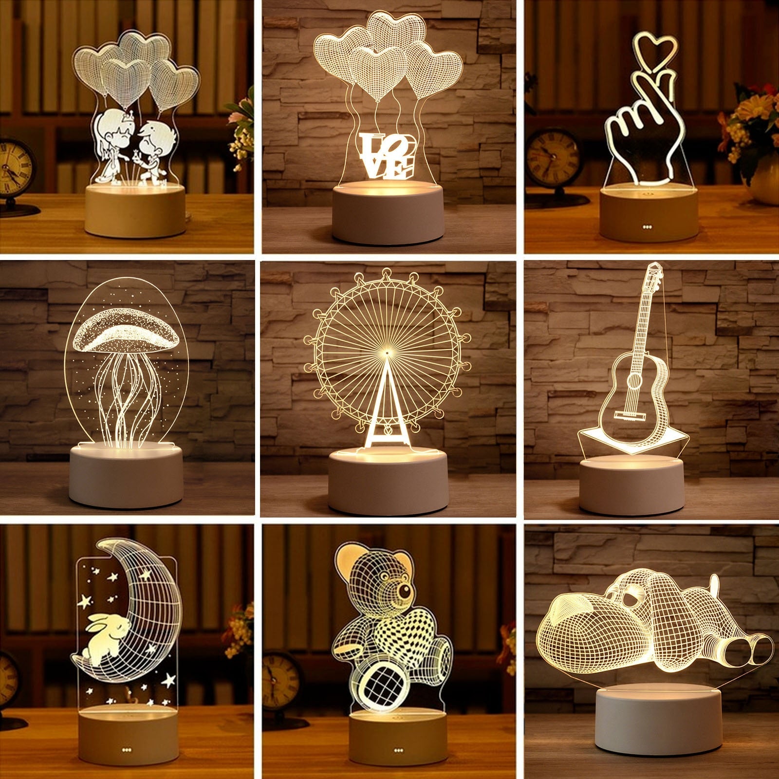 3D Table Night Lamp - SJB-DIAMOND ELITES