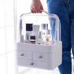 Double Door Dust Cover Makeup Storage Box Cosmetic Organizer Pi-Mart