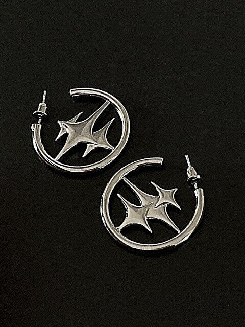 Korean Fashion Star Cross Earrings Pi-Mart