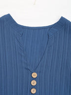 Decorative Dusty Blue Button Notched Sleeveless Dress Elegant & Feminine Style Long Dress For Women Stevvex