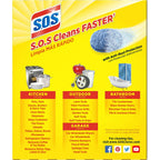S.O.S Steel Wool Dish Scrubber Pads, 10 Pack