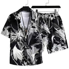 Men's Casual Suit 3D Digital Printing Short Sleeve Shirt Hawaii Suit Lootquake LLC