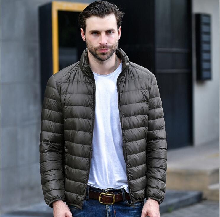 Men's light down jacket men's stand collar winter jacket XL men's men's
