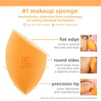 Real Techniques Miracle Complexion Makeup Sponge, Orange, 2 Count EasyOptionXY LLC