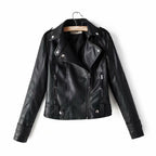 Short PU motorcycle leather jacket Pi-Mart