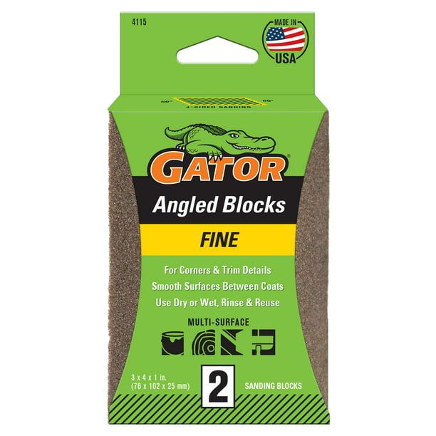 Gator 2-5/8x4 Double Angled Sponge Fine, 2 Pack EasyOptionXY LLC