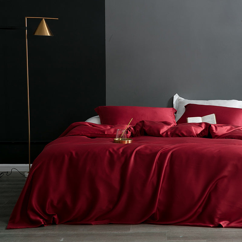 High-grade 80 double-sided solid color Tencel duvet cover Pi-Mart
