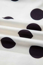 Polka Dot Pullover and Drawstring Shorts Set THRIXINE