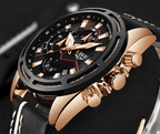 Waterproof Men's Sports  Watch With Leather Transparent Belts, Chronometers Day View Perfect Gift Stevvex