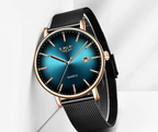 Men's Elegant  Watch With Stainless Steel Straps And Special Date Display Excellent Look Unique Design Perfect Gift Stevvex