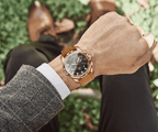 Men's Elegant Waterproof  Watch With Leather Straps   Business Style Watches Unique Design Perfect Gift For Your Man Stevvex