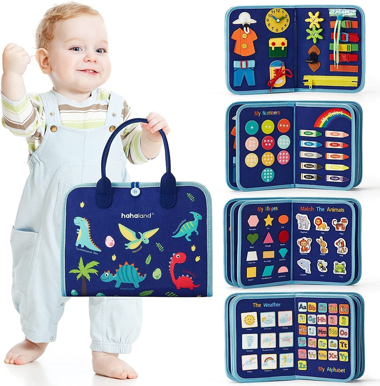 New Busy Book Children's Busy Board Dressing And Buttoning Learning Baby Early Education Preschool Sensory Learning Toy Pi-Mart