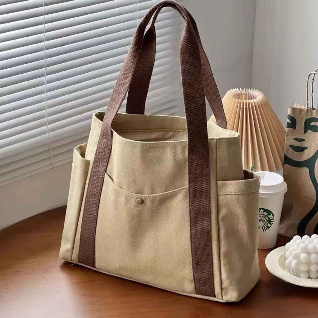 Commuter's All-matching Artistic One-shoulder Canvas Bag Pi-Mart