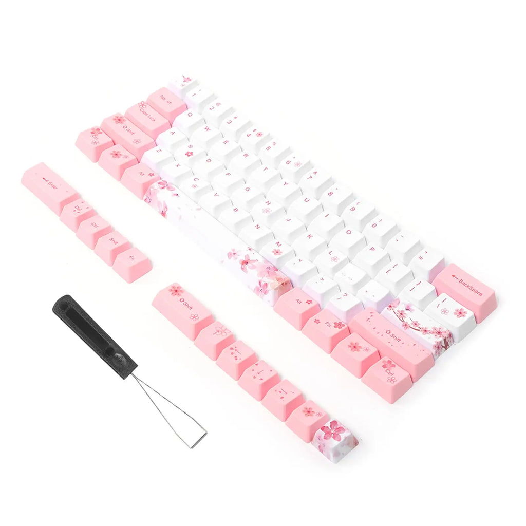 PBT Mechanical Keycaps with Cherry Blossom Design - SJB-DIAMOND ELITES