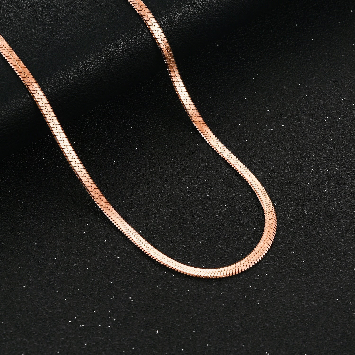 Flat Gold Color Stainless Steel Necklace Pi-Mart