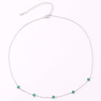 Ins Style Fashion Blue Flower Necklace Vacation Beach Travel Spring Summer Jewelry