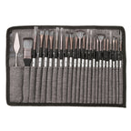 Silver-grey Rod Pen Curtain Oil Paint Brush Gouache Watercolor Paint Brush Pi-Mart