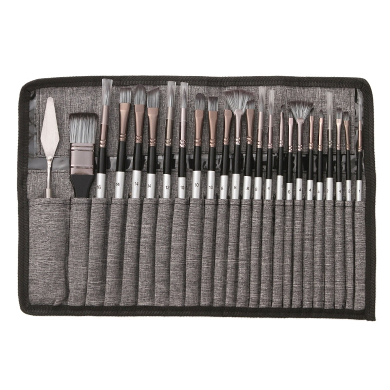 Silver-grey Rod Pen Curtain Oil Paint Brush Gouache Watercolor Paint Brush Pi-Mart